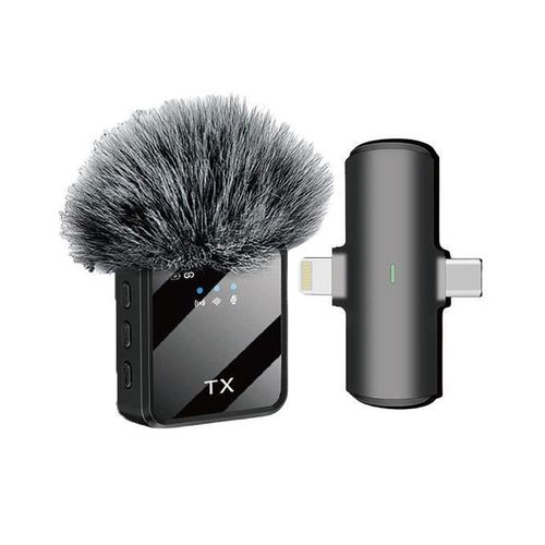 F15-2 (2 IN 1) Noise Cancelling Wireless Microphone for iPhone and Type C