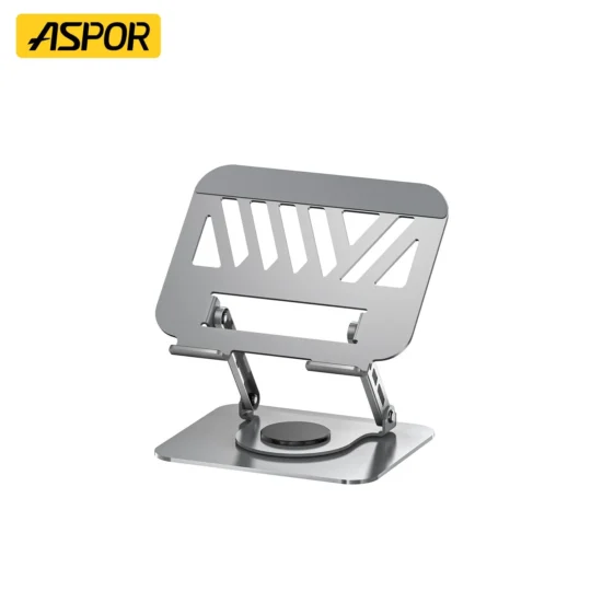 ASPOR Laptop Stand Price in Pakistan | 360° Rotatable Metal Desk Stand | Foldable Portable Laptop Riser